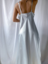 Load image into Gallery viewer, 90’s Steel Blue Satin Midi Slip Dress (M/L)
