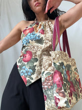 Load image into Gallery viewer, Handmade Backless Halter Tie Top Fruit Jacquard Pattern by Bella Rosalia (XS-M)

