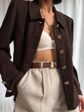 Load image into Gallery viewer, 1980’s Vintage St. John by Marie Gray Brown Knit Blazer (XS-M)
