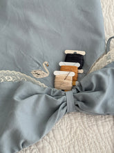 Load image into Gallery viewer, Embroidered Swan Head Scarf Handmade by Bella Rosalia
