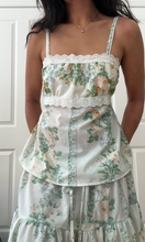 Load image into Gallery viewer, Floral Lace Trim Matching Tank Top Handmade by Bella Rosalia (XS-L)
