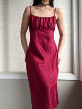 Load image into Gallery viewer, 100% Silk Scarlet Red Enchanting Y2K Valentines Evening Gown (S-M)
