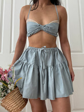Load image into Gallery viewer, Handmade by Bella Rosalia Matching Pewter Blue Adjustable Top (XS-M)
