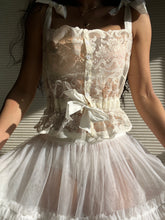 Load image into Gallery viewer, Handmade by Bella Rosalia- Ethereal Cream Lace Sweetheart Camisole Top (XS-M)
