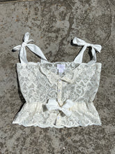 Load image into Gallery viewer, Handmade by Bella Rosalia- Ethereal Cream Lace Sweetheart Camisole Top (XS-M)
