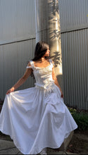 Load image into Gallery viewer, Handmade &quot;Belle&quot; Floral Printed Ruffled Cotton Corset Top by Bella Rosalia (XS-L)
