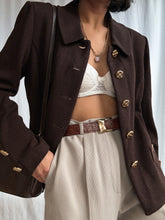 Load image into Gallery viewer, 1980’s Vintage St. John by Marie Gray Brown Knit Blazer (XS-M)
