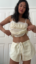 Load image into Gallery viewer, Buttercream Yellow Handmade Shorts by Bella Rosalia (XS-M)
