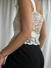 Load image into Gallery viewer, Handmade by Bella Rosalia- Ethereal Cream Lace Sweetheart Camisole Top (XS-M)
