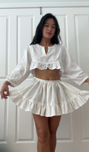 Load image into Gallery viewer, Upcycled Puff Cropped Ivory Blouse Handmade by Bella Rosalia (XS-L)
