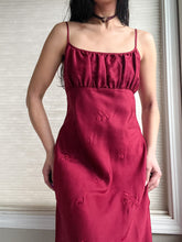 Load image into Gallery viewer, 100% Silk Scarlet Red Enchanting Y2K Valentines Evening Gown (S-M)
