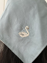 Load image into Gallery viewer, Embroidered Swan Head Scarf Handmade by Bella Rosalia
