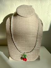 Load image into Gallery viewer, Handmade by Pa Thoy- 18” Beaded Glass Blown Cherry Necklace by Plum Blossom Jewelry
