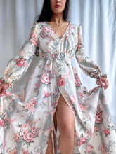 Load image into Gallery viewer, Handmade by Bella Rosalia Floral Panel Creamy Wrap Dress (XS-M)
