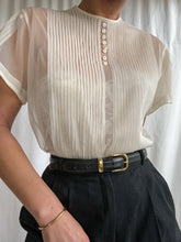 Load image into Gallery viewer, 1960’s Sheer Cream Blouse (XS-M)
