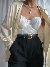 Load image into Gallery viewer, 1990’s Buttercream 100% Charmeuse Silk Button Down Blouse (XS-L)
