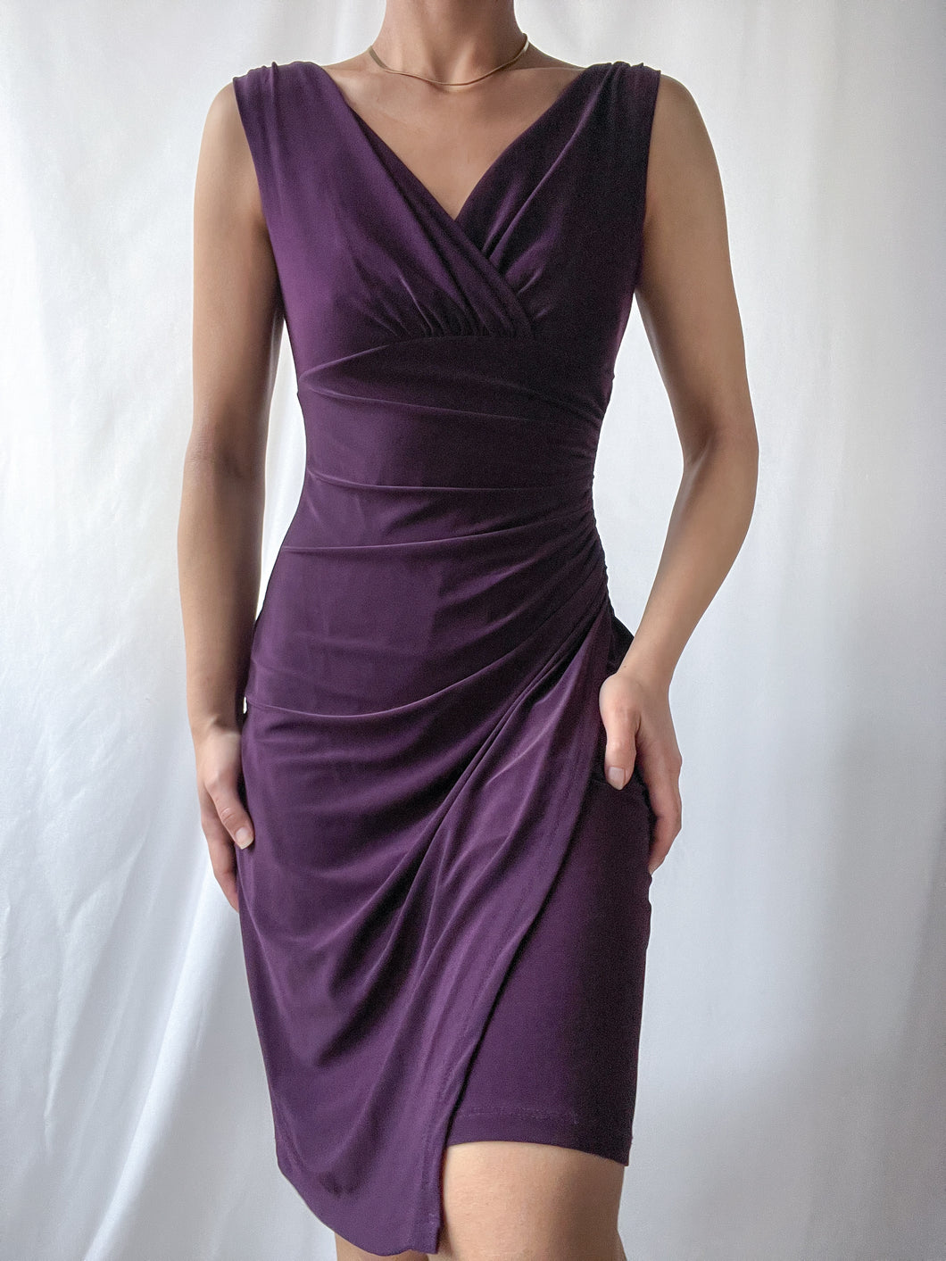 Ralph Lauren 2000's Plum Berry Cocktail Dress (XS-S)