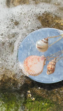 Load image into Gallery viewer, Ethereal Mermaid Seashell Necklace with Gold Trim
