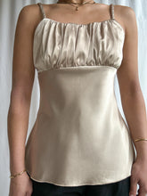 Load image into Gallery viewer, 1990’s Satin Liquid Gold Tank Top Made in USA (XS-M)
