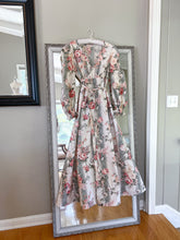 Load image into Gallery viewer, Handmade by Bella Rosalia Floral Panel Creamy Wrap Dress (XS-M)
