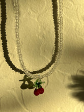 Load image into Gallery viewer, Handmade by Pa Thoy- 18” Beaded Glass Blown Cherry Necklace by Plum Blossom Jewelry
