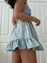 Load image into Gallery viewer, Handmade by Bella Rosalia Pewter Blue 2 Tier Matching Mini Skirt (XS-L)
