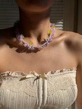 Load image into Gallery viewer, Handmade by Pa Thoy- Beaded Iridescent Purple Tulip Necklace by Plum Blossom Jewelry
