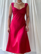 Load image into Gallery viewer, Vintage Calvin Klein Ruby Red Charmeuse Silk Bias Midi Gown (M/L)
