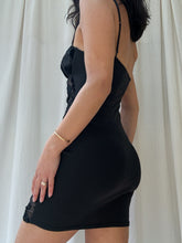 Load image into Gallery viewer, 1990s Victoria’s Secret Gold Label Mesh &amp; Velvet Burnout Slip Dress (XS-M)
