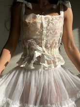 Load image into Gallery viewer, Handmade by Bella Rosalia- Ethereal Cream Lace Sweetheart Camisole Top (XS-M)
