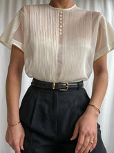 Load image into Gallery viewer, 1960’s Sheer Cream Blouse (XS-M)
