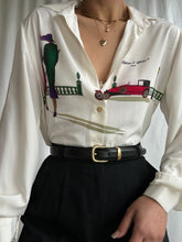 Load image into Gallery viewer, Defense D’Afficher Parisian Made Cream Button Up Blouse (XS-L)
