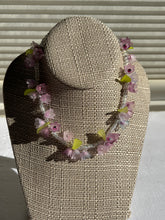 Load image into Gallery viewer, Handmade by Pa Thoy- Beaded Iridescent Purple Tulip Necklace by Plum Blossom Jewelry
