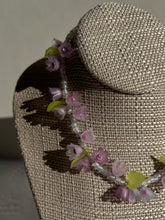 Load image into Gallery viewer, Handmade by Pa Thoy- Beaded Iridescent Purple Tulip Necklace by Plum Blossom Jewelry
