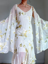 Load image into Gallery viewer, 100% Silk Buttercream Yellow 90’s Vintage Beaded Summer Dress (XS-S)
