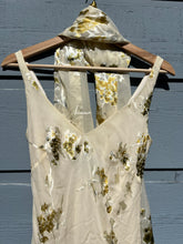 Load image into Gallery viewer, 100% Silk Buttercream Yellow 90’s Vintage Beaded Summer Dress (XS-S)
