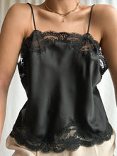 Load image into Gallery viewer, 1980s Christian Dior Black Lace-Trim Camisole · Made in USA (S-L)
