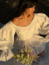 Load image into Gallery viewer, 100% Sustainability Handmade by Bella Rosalia~ Poet Sleeve Cream Victorian-Inspired Bodice (S-L)
