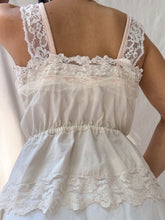 Load image into Gallery viewer, Handmade by Bella Rosalia 100% Cotton Vintage-Inspired Princess Camisole Top (XS-M)
