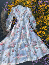 Load image into Gallery viewer, Handmade by Bella Rosalia Floral Panel Creamy Wrap Dress (XS-M)
