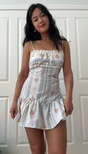 Load image into Gallery viewer, Floral Panel Handmade Drop Waist Mini Dress Handmade by Bella Rosalia (XS-M)
