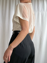 Load image into Gallery viewer, 1960’s Sheer Cream Blouse (XS-M)
