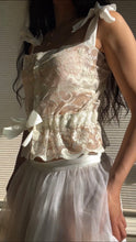 Load image into Gallery viewer, Handmade by Bella Rosalia- Ethereal Cream Lace Sweetheart Camisole Top (XS-M)
