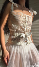 Load image into Gallery viewer, Handmade by Bella Rosalia- Ethereal Cream Lace Sweetheart Camisole Top (XS-M)
