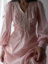 Load image into Gallery viewer, Ethereal 1970&#39;s Vintage Pink Princess Gown- Made in USA (XS-S)
