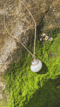 Load and play video in Gallery viewer, Ethereal Mermaid Seashell Necklace with Gold Trim
