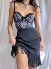 Load image into Gallery viewer, Y2K Rampage Intimates Black Lace Print Sweetheart Bustier (S/M)
