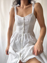 Load image into Gallery viewer, Modern Tiered 100% Cotton White Prairie Dress (XS/S)
