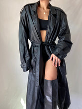 Load image into Gallery viewer, 1980’s Oversized Leather Trench Coat (M-XL)
