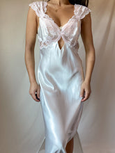 Load image into Gallery viewer, Ethereal 1970&#39;s Deadstock Ivory Satin Lace Slip Dress (S-M)
